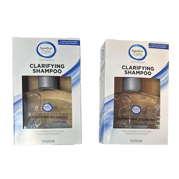 2 x 6fl Oz Signature Care Clarifying Shampoo Compare To Neutrogena Anti Residue - Picture 1 of 6